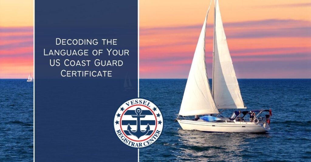US Coast Guard Certificate